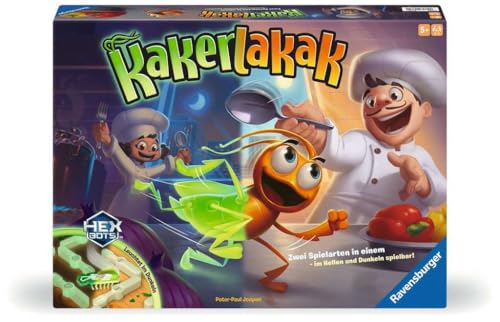 Ravensburger 24762 Kakerlakak Glow in The Dark-Aktionsspiel mit elektronischer Kakerlake für Groß und Klein ab 5 Jahren, für 2-4 Personen von Ravensburger