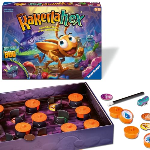 Ravensburger 24832 - Kakerlahex - Merk- und Aktionsspiel mit elektronischer Kakerlake für Groß und Klein, für 2-4 Personen, geeignet ab 5 Jahren Ravensburger 24832 - Kakerlahex - Merk- und Aktionsspiel mit elektronischer Kakerlake für Groß und Klein, für 2-4 Personen, geeignet ab 5 Jahren von Ravensburger