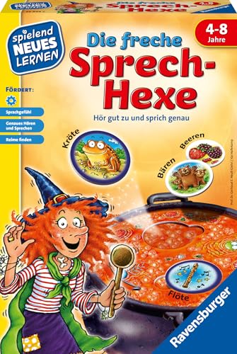 Ravensburger 24944 - Die freche Sprech-Hexe - Spielen und Lernen für Kinder, Lernspiel für Kinder ab 4 Jahren, Spielend Neues Lernen für 2-4 Spieler - Ostergeschenke für Kinder von Ravensburger