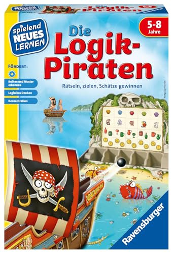 Ravensburger 24969 - Die Logik-Piraten - Spielen und Lernen für Kinder, Lernspiel für Kinder von 5-8 Jahren, Spielend Neues Lernen für 1-4 Spieler von Ravensburger