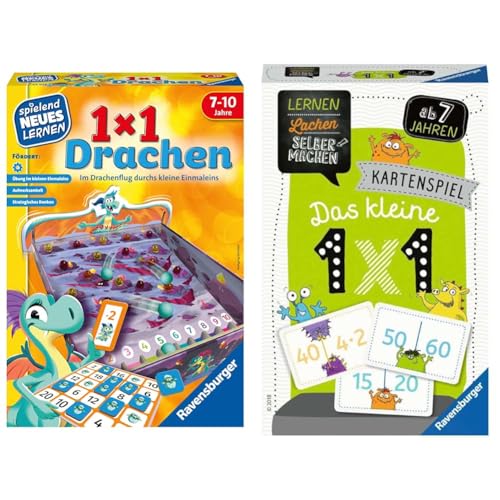 Ravensburger 24976-1x1 Drachen - Lernspiel für Kinder & 80350 - Lernen Lachen Selbermachen: Das kleine 1 x 1, Kinderspiel ab 7 Jahren, Lernspiel für 1-4 Spieler, Kartenspiel von Ravensburger