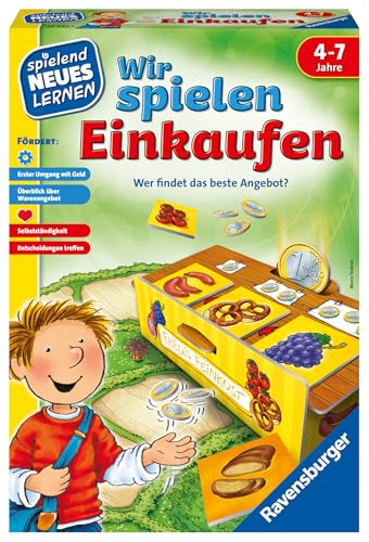 Ravensburger 24985 - Wir spielen Einkaufen - Spielen und Lernen für Kinder, Lernspiel für Kinder ab 4-7 Jahren, Spielend Neues Lernen für 2-4 Spieler, Yellow von Ravensburger