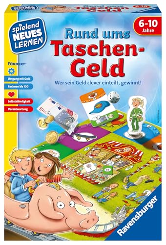 Ravensburger 24996 - Rund ums Taschengeld - Spielen und Lernen für Kinder, Lernspiel für Kinder ab 6-10 Jahren, Spielend Neues Lernen für 2-4 Spieler, Yellow von Ravensburger