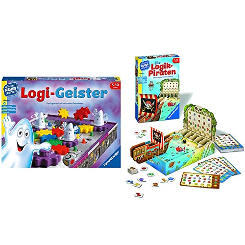 Ravensburger 25042 - Logi-Geister - Spielen und Lernen für Kinder 24969 - Die Logik-Piraten - Spielen und Lernen für Kinder, Lernspiel für Kinder von 5-8 Jahren von Ravensburger