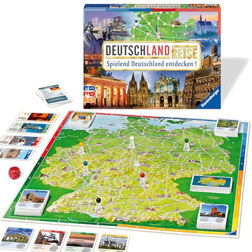 Ravensburger Familienspiel 26492 - Deutschlandreise - Familienklassiker ab 8 Jahren - Gesellschaftsspiel, Reise durch Deutschland, Brettspiel ab 8 Jahren für bis zu 6 Spieler von Ravensburger