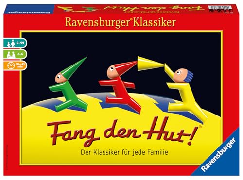 Ravensburger 26736 - Fang den Hut - Hütchenspiel für 2-6 Spieler, Familienspiel ab 6 Jahren, Ravensburger Klassiker von Ravensburger