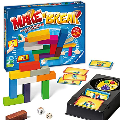 Ravensburger 26750 - Make 'n' Break - Gesellschaftsspiel für die ganze Familie mit Bausteinen, Spiel für Erwachsene und Kinder ab 8 Jahren, für 2-5 Spieler - mit 160 neuen Aufgaben von Ravensburger