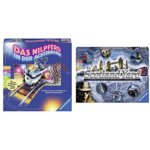 Ravensburger 26772 - Nilpferd in der Achterbahn - Gesellschaftsspiel für die ganze Familie & Scotland Yard, Brettspiel, Gesellschafts- und Familienspiel, für Kinder und Erwachsene, Spiel des Jahres von Ravensburger