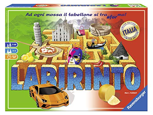 Ravensburger 26793 Labyrinth Italien, Gesellschaftsspiel, italienische Version, Family Game, 2-4 Spieler, Alter empfohlen 7+ von Ravensburger