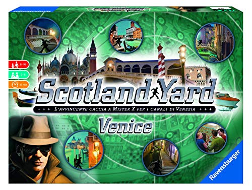 Ravensburger - Scotland Yard Venezia, Brettspiel für die ganze Familie, 2-6 Spieler, Geschenkidee für Erwachsene und Kinder ab 8 Jahren, italienische Ausgabe von Ravensburger