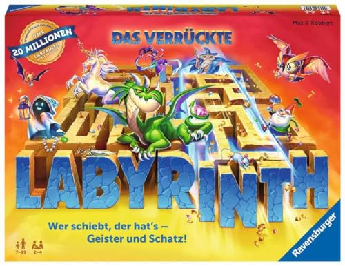 Ravensburger Familienspiel 26955 - Das verrückte Labyrinth - Gesellschaftsspiel - Spieleklassiker für 2 - 4 Personen, Brettspiel ab 7 Jahren von Ravensburger