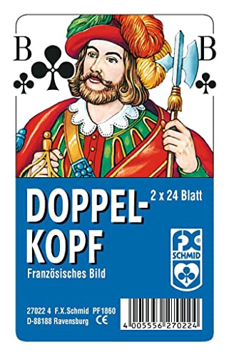 Ravensburger 27022 - Doppelkopf, Französisches Bild, 2x24 Karten in Klarsicht-Box von Ravensburger