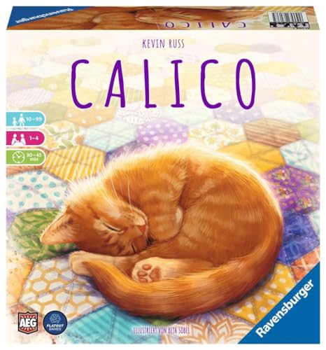 Ravensburger 27038 - Calico, Abwechslungsreiches Legespiel für Erwachsene, Kinder und Katzen Fans ab 10 Jahren, Ideal für Spieleabende für 1-4 Spieler von Ravensburger