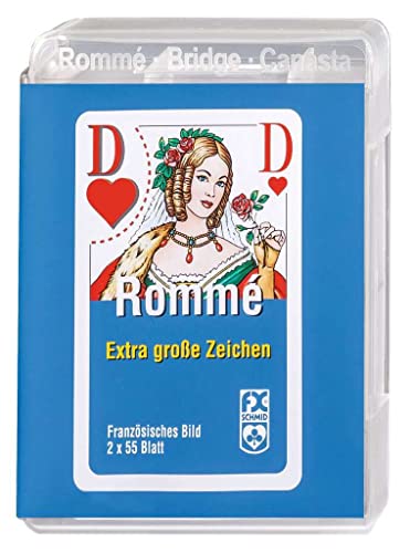 Ravensburger 27074 - Rommé Bridge Canasta, Kartenspiel-Klassiker mit großen Eckzeichen von Ravensburger