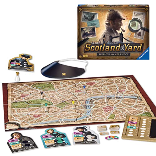 Ravensburger 27344 Scotland Yard: Sherlock Holmes Edition - Das kultige Detektivspiel für 2-6 Spieler ab 10 Jahren, Holzfarbe von Ravensburger