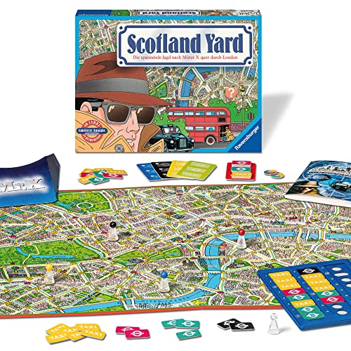 Ravensburger 27461, Scotland Yard 40 Jahre Jubiläumsedition, im Retro Design, mit Abenteuerbuch, Abwechslungsreiches Familienspiel für Erwachsene und Kinder ab 8 Jahren, für 2-6 Spieler von Ravensburger