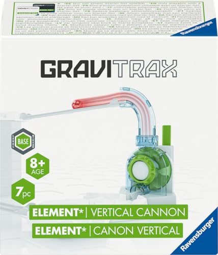 Ravensburger GraviTrax Element Vertical Cannon 27465 - GraviTrax Erweiterung für deine Kugelbahn - Murmelbahn und Konstruktionsspielzeug ab 8 Jahren, GraviTrax Zubehör kombinierbar mit allen Produkten von Ravensburger