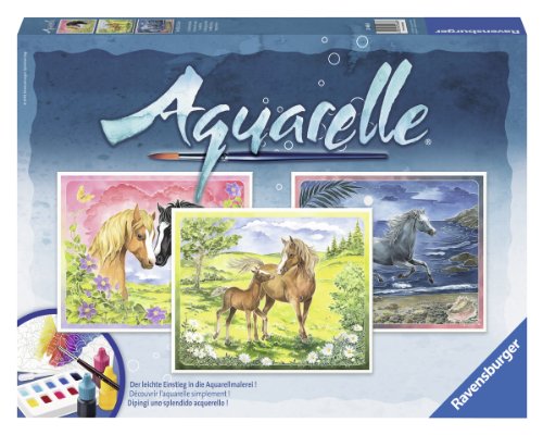 Ravensburger 29468 - Glückliche Pferde - Aquarelle Maxi, 30 x 24 cm von Ravensburger