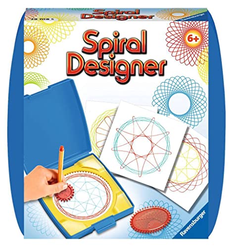 Ravensburger Spiral-Designer Mini 29708, Zeichnen Lernen für Kinder ab 6 Jahren, Kreatives Zeichen-Set mit Mandala-Schablone für farbenfrohe Spiralbilder und Mandalas von Ravensburger