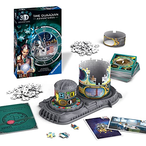 Ravensburger 3D Adventure 11539 TIME Guardian Adventures - Chaos auf dem Mond - Escape Room Spiel, für 1 bis 4 Spieler - Kooperatives 3D Puzzle Abenteuer - einmaliges Event-Spiel ab 12 Jahren von Ravensburger