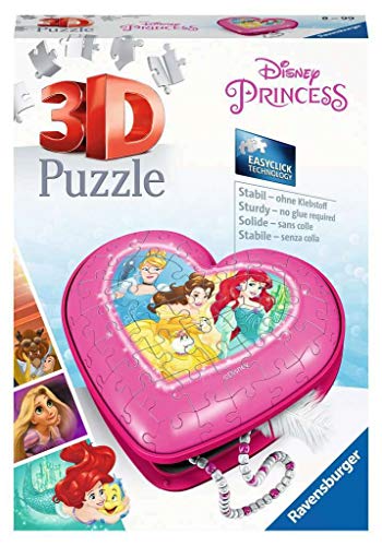 Ravensburger 3D Puzzle 11234 - Herzschatulle - Disney Princess - 54 Teile - für Disney Fans ab 8 Jahren von Ravensburger 3D Puzzle