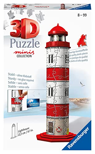 Ravensburger 3D Puzzle 11273 - Mini Leuchtturm - 54 Teile - ab 8 Jahren, White von Ravensburger