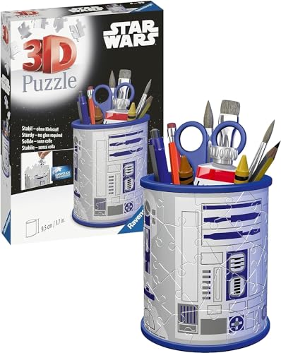 Ravensburger 3D Puzzle 11554 - Utensilo Star Wars R2D2 - Stiftehalter für Star Wars Fans ab 6 Jahren, Schreibtisch-Organizer für Erwachsene und Kinder von Ravensburger