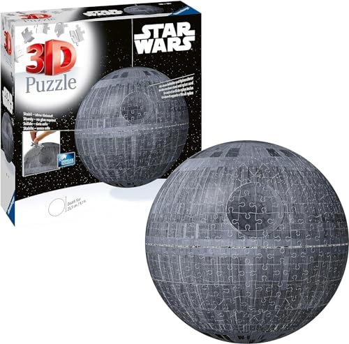 Ravensburger 3D Puzzle 11555 - Star Wars Todesstern - der ikonische Death Star als faszinierender dreidimensionaler Puzzleball für große und kleine Star Wars Fans ab 10 Jahren von Ravensburger