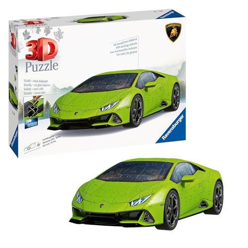 Ravensburger 3D Puzzle 11559 - Lamborghini Huracán EVO - Verde - der Supersportwagen als 3D Puzzle Auto von Ravensburger