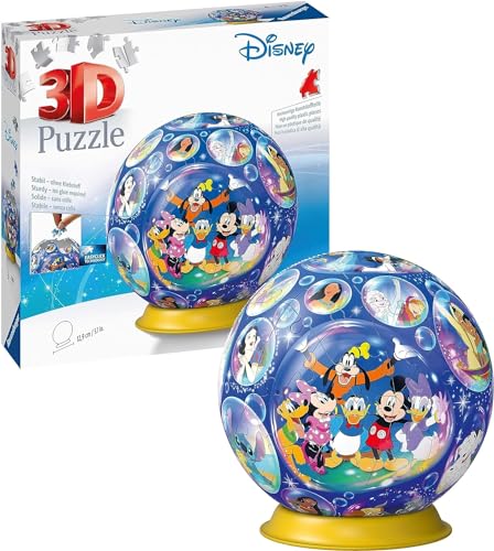 Ravensburger 3D Puzzle 11561 - Puzzle-Ball Disney Charaktere - Puzzle-Ball für große und kleine Disney-Fans ab 6 Jahren von Ravensburger