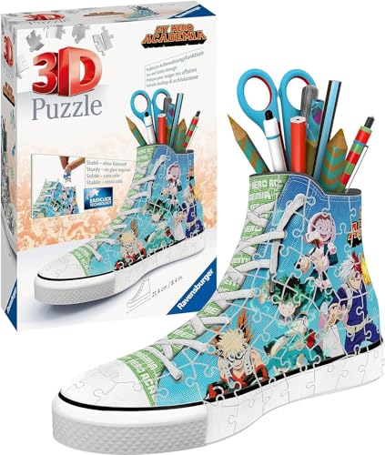 Ravensburger 3D Puzzle 11567 - Sneaker My Hero Academia - Praktischer Stiftehalter - Schreibtisch-Organizer für große und kleine Fans von Kōhei Horikoshis Manga Serie ab 8 Jahren von Ravensburger