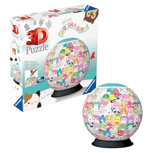 Ravensburger 3D Puzzle 11583 - Puzzle-Ball Squishmallows - Puzzleball aus dreidimensional geformten Puzzleteilen - Geschenkidee für Erwachsene und Kinder ab 6 Jahren von Ravensburger