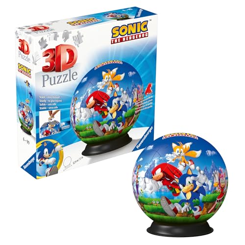 Ravensburger 3D Puzzle 11592 - Puzzle-Ball Sonic - Puzzle-Ball für Erwachsene und Kinder ab 6 Jahren von Ravensburger