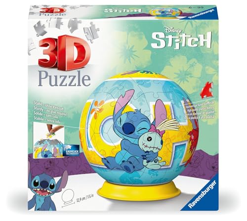 Ravensburger 3D Puzzle 11596 - Puzzle-Ball Disney Stitch - Puzzle-Ball für Erwachsene und Kinder ab 6 Jahren von Ravensburger