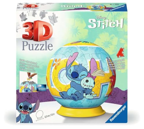 Ravensburger 3D Puzzle 11596 - Puzzle-Ball Disney Stitch - Puzzle-Ball für Erwachsene und Kinder ab 6 Jahren von Ravensburger