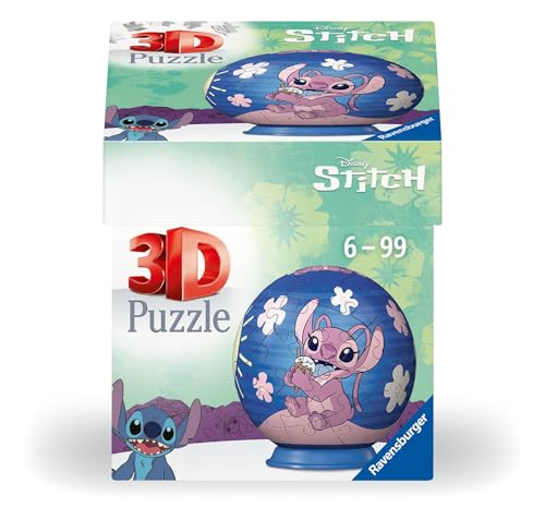 Ravensburger 3D Puzzle 11597 - Puzzle-Ball Disney Angel - für große und kleine Stitch Fans ab 6 Jahren - Stitch Geschenke von Ravensburger