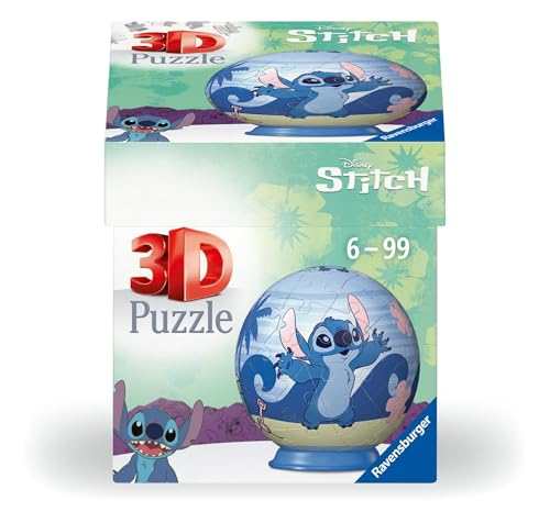 Ravensburger 3D Puzzle 11597 - Puzzle-Ball Disney Stitch - für große und kleine Stitch Fans ab 6 Jahren - Stitch Geschenke von Ravensburger