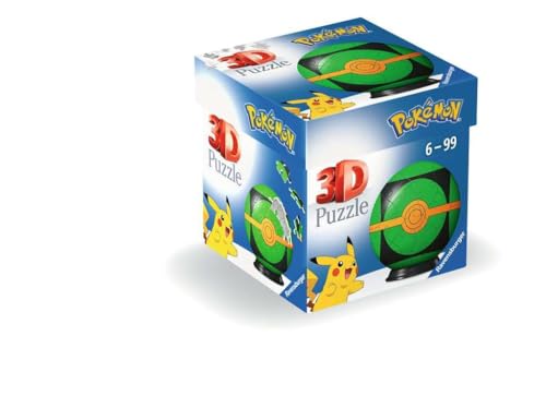 Ravensburger 3D Puzzle 11626 - Puzzle-Ball Pokémon Pokéballs - Finsterball - [EN] Dusk Ball - für große und kleine Pokémon Fans ab 6 Jahren von Ravensburger