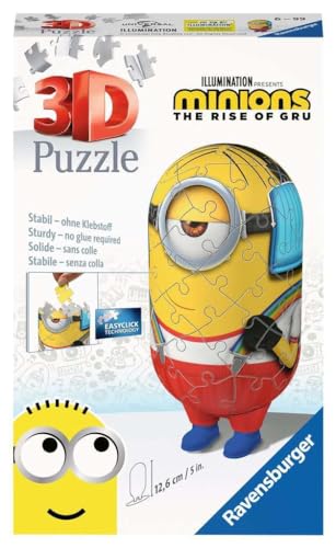 Ravensburger 11228 Skater-54 3D Puzzle Roller Skater 11228-Minions 2-54 Teile-für Minion Fans ab 6 Jahren, Gelb, 5 x 5 x 12,6 cm von Ravensburger