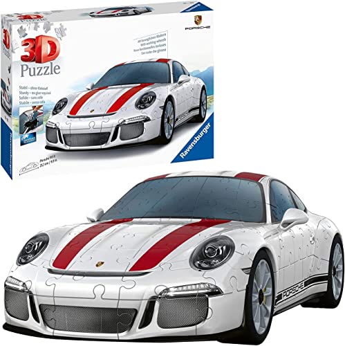 Ravensburger 3D Puzzle Porsche 911R 12528 - Das berühmte Fahrzeug als 3D Puzzle Auto - 108 Teile - ab 10 Jahren von Ravensburger