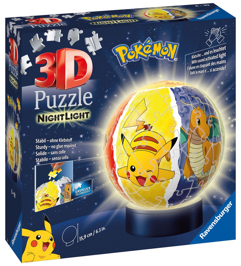 Ravensburger 3D Puzzlespiel/Lampe - 74 Teile - Ø12,9 cm - Pokémo - Ravensburger - One Size - Puzzlespiele Ravensburger 3D Puzzlespiel/Lampe - 74 Teile - Ø12,9 cm - Pokémo - Ravensburger - One Size - Puzzlespiele von Ravensburger