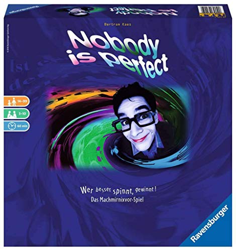 Ravensburger 4005556272259 Familienspiel Nobody is perfect, Gesellschaftsspiel für Jugendliche und Erwachsene, für 3-10 Spieler, Brettspiel ab 14 Jahren von Ravensburger