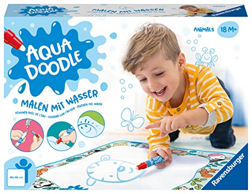 Ravensburger 4564 Aquadoodle Animals - Erstes Malen für Kinder ab 18 Monate - Malset für fleckenfreien Malspaß mit Wasser - inklusive Matte und Stift, Spielzeug ab 1,5 Jahre von Ravensburger