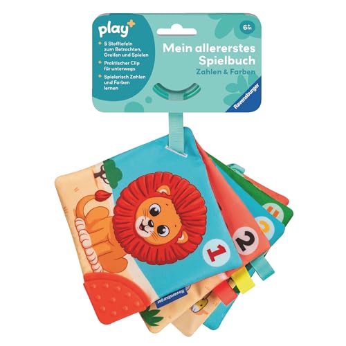 Ravensburger Play+ Mein allererstes Spielbuch: Zahlen und Farben, Stoffbuch, Kuschelbuch, Farben, Zahlen - Play Plus - 4854 von Ravensburger