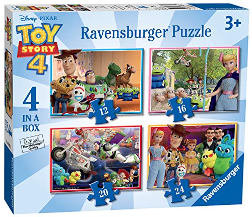 Ravensburger 6833 Toy Story Puzzle Disney 4, 4 in Box (12, 16, 20, 24 Teile) für Kinder ab 3 Jahren, Mehrfarbig, 0 von Ravensburger