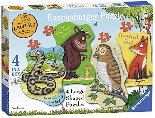 Ravensburger 7018 Gruffalo Grüffelo – 4 große Puzzles (10, 12, 14, 16 Teile) für Kinder ab 3 Jahren, verschieden, 25 x 35 x 0,2 cm von Ravensburger