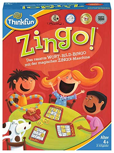 ThinkFun - 76351- Zingo! - Das rasante Wort-Bild-Bingo für Kinder ab 4 Jahren. Erste Wörter lernen mit Zingo! Ein Wort-Lotto von Ravensburger