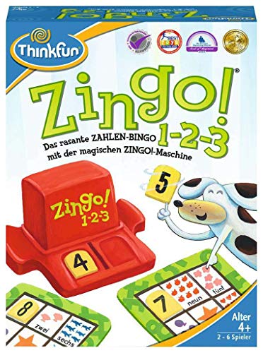 ThinkFun 76352 - Zingo® 1-2-3 - Das rasante Zahlen-Bingo ab 4 Jahren von Ravensburger