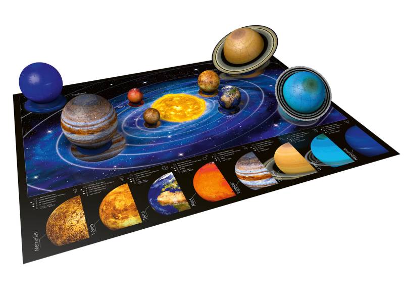 Ravensburger 8 3D Puzzles - Planetensystem 522 Teile Puzzle Ravensburger-11668 von Ravensburger