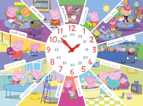 Ravensburger Peppa Pig Tell The Time 60 Piece Clock Jigsaw Puzzle for Kids Age 4 Years Up - Moveable Hands von Ravensburger